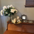 E863 Home decor grouping (faux roses and more)