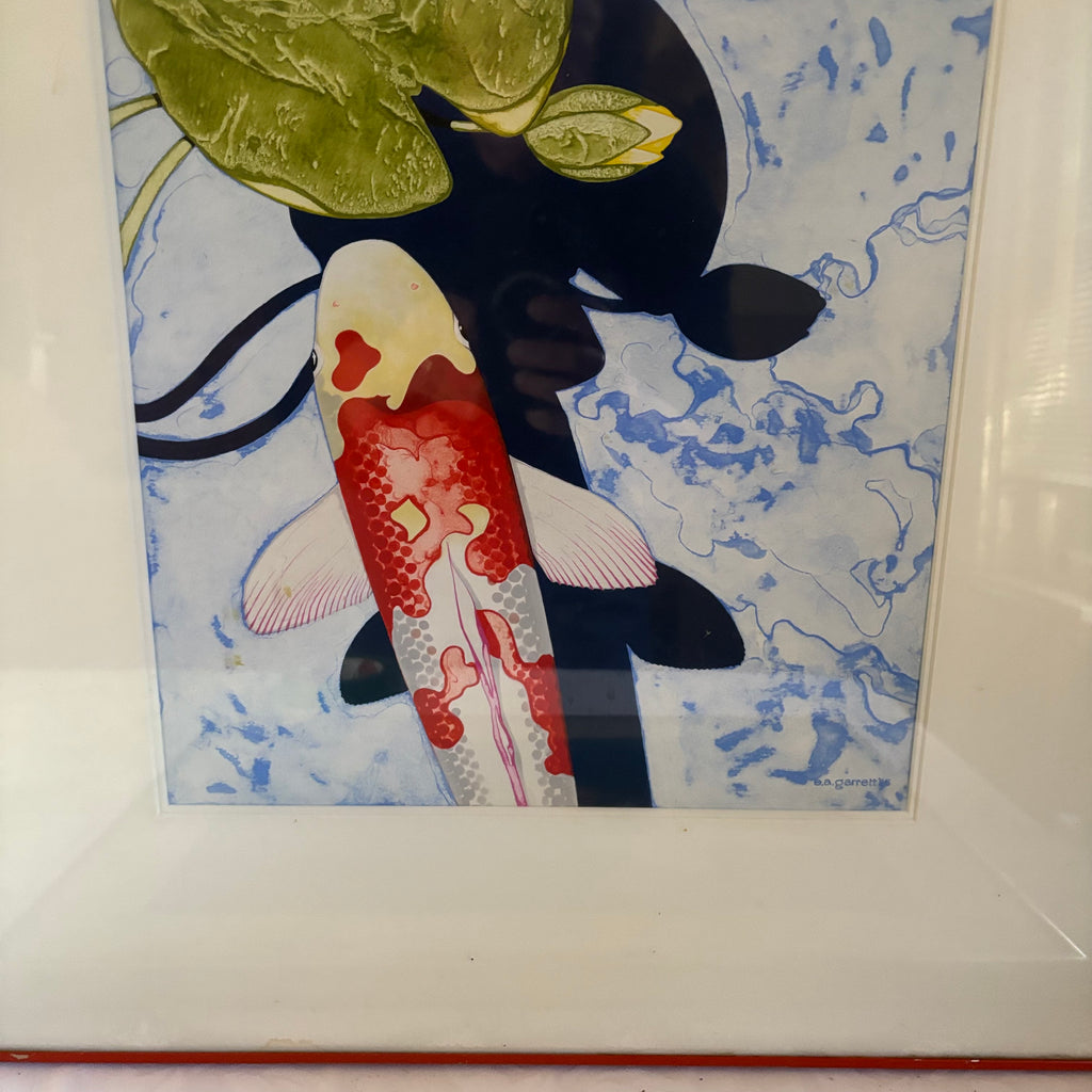 E154 2 Piece Framed bright artwork grouping