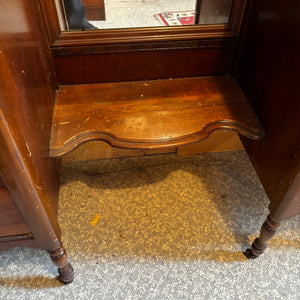 Antique Solid Wood Vanity Dresser with Mirror  - V144