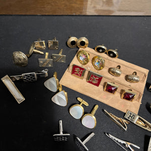 VIntage Cufflinks and Tie Clips - N305