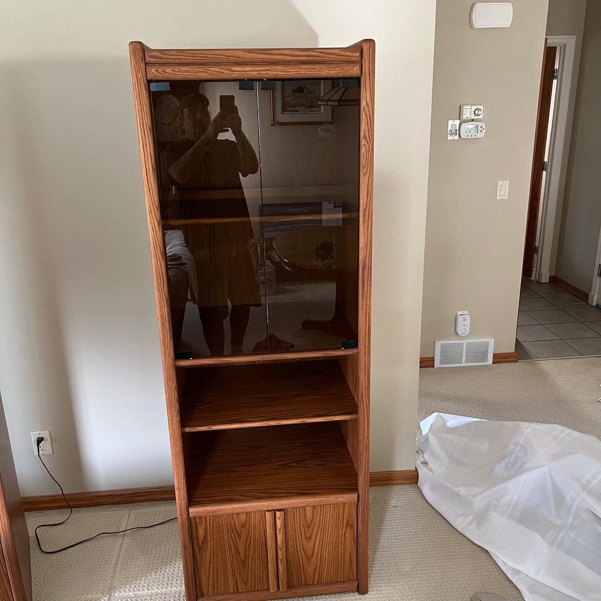 B328 Vintage display cabinet (72” x 25” x 22”)
