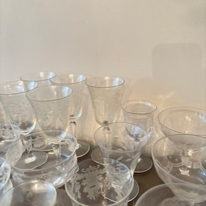VINTAGE STEMWARE GROUPING - P107