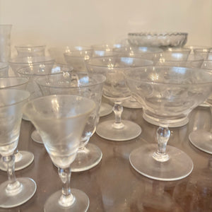 VINTAGE STEMWARE GROUPING - P107