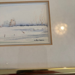4 PIECE OFFSET FRAMED ARTWORK GROUPING - P264