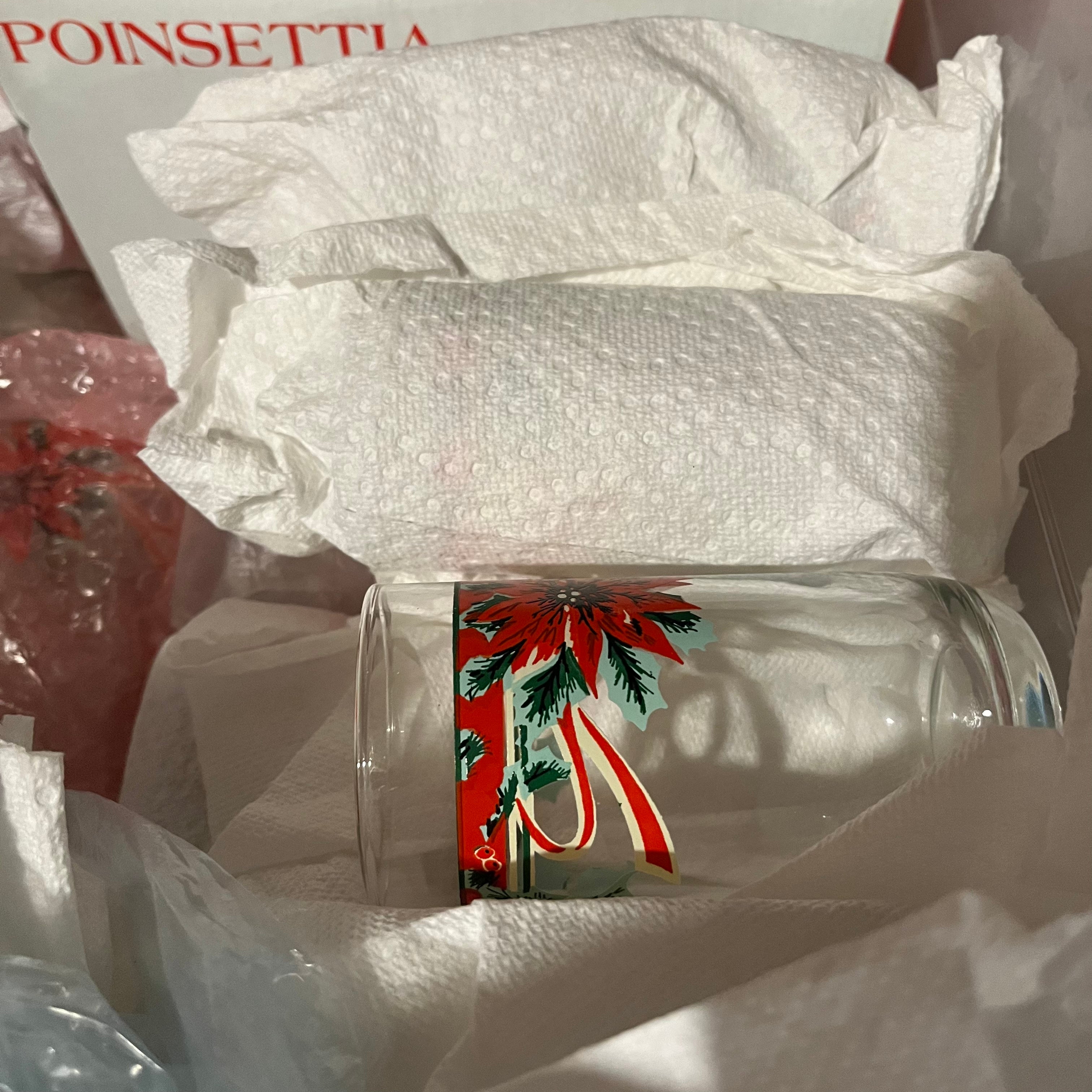 E547 Christmas grouping (poinsettia dishes and more)