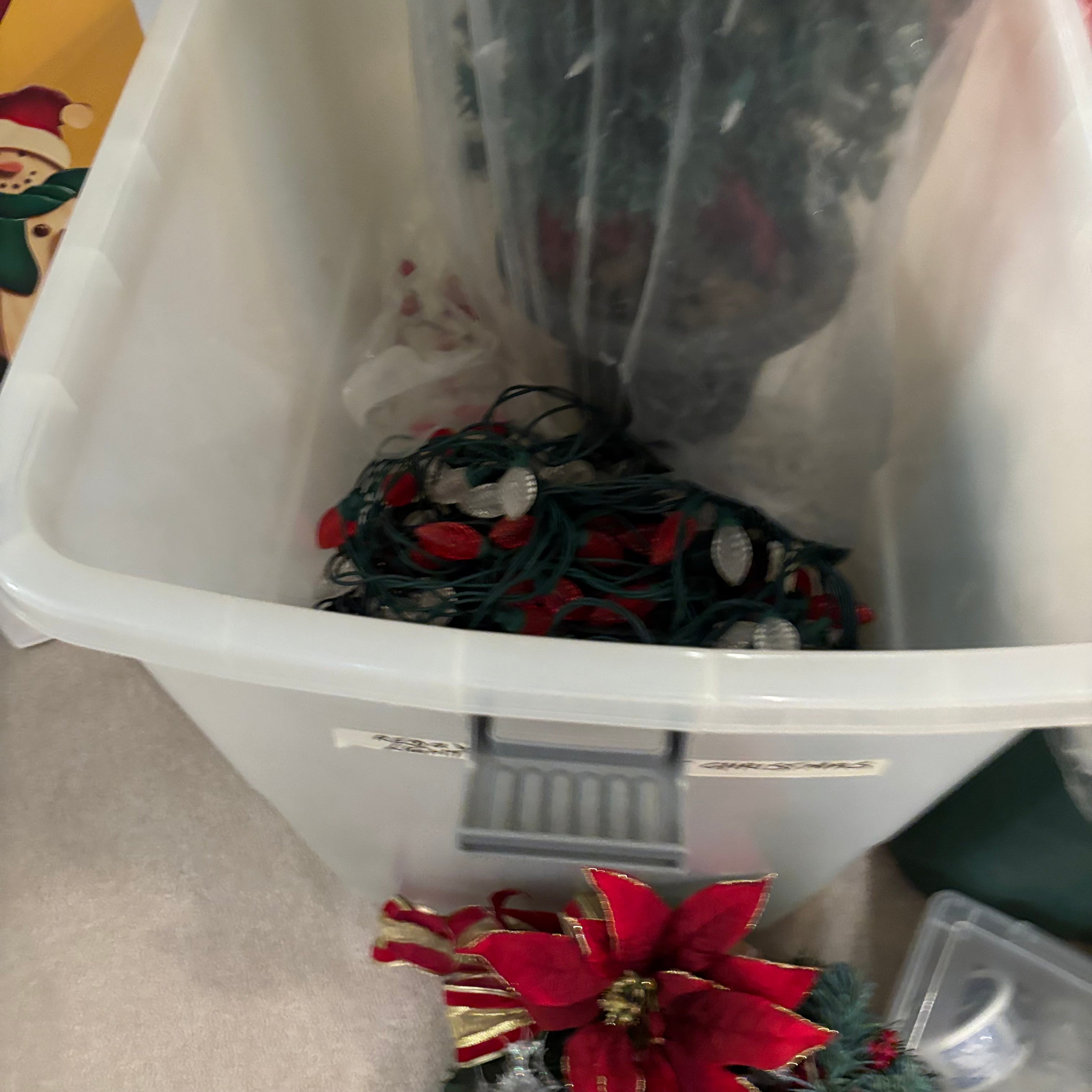 E872 Outdoor Christmas decor grouping