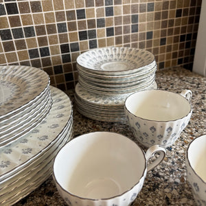 69 Piece Paragon Regency Print China (one teacup is chipped) - Z145