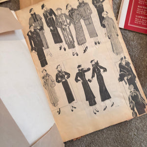 VINTAGE FASHION DESIGN GROUPING (YAEGERS FURS SCRAPBOOKS AND MORE) - P322