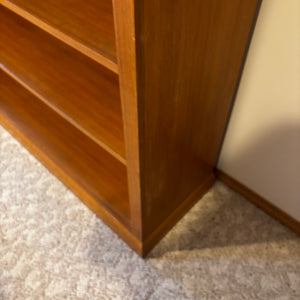 Mid Century Modern Wood Room Divider/Book Case with Plant Stand (some damage on top) - Z146