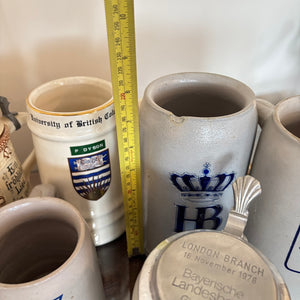 VINTAGE CROCKERY STEINS GROUPING - P179