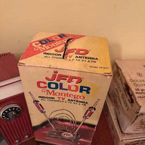 Red Vintage TV and Rabbit Ears (not working) - R311