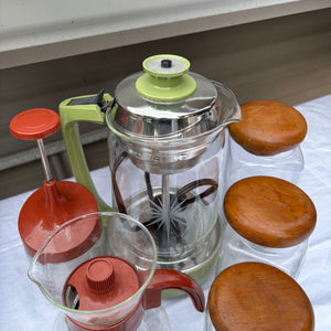 MCM Kitchen Grouping (Canisters with Wooden Lids and More) - R378