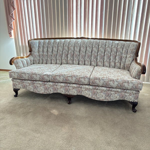 Vintage Sofa with Solid Wood Frame and Tufted Fabric Back - M300