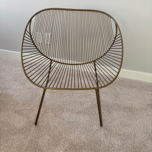 Metal Chair in Antique Brass Finish - G383