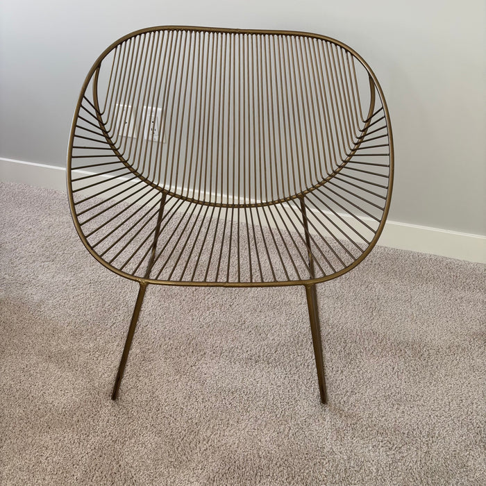 Metal Chair in Antique Brass Finish - G383