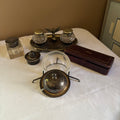 E151 Vintage silver plated grouping (pen ink wells and more)
