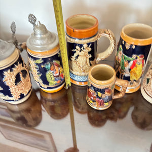 VINTAGE CROCKERY STEINS GROUPING - P179