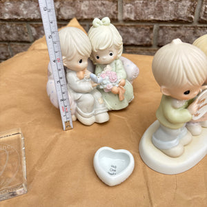 Precious Moments Porcelain Figurines Grouping - O165