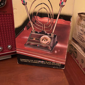 Red Vintage TV and Rabbit Ears (not working) - R311