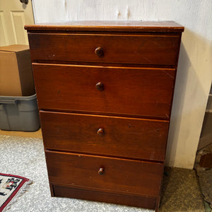 32” Tall Solid Wood Vintage Dresser - V143