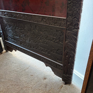 ANTIQUE ASIAN ROOM DIVIDER SCREEN WITH IN LAID MOTHER OF PEARL (AS IS) - P236