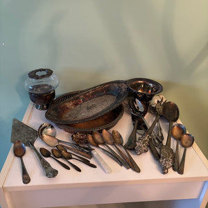 W812 Vintage silver plated grouping