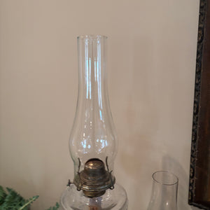 2 Vintage Glass Oil Lanterns  - M306