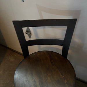 Set of 2 Countertop Height Modern Metal and Wood Bar Stools - C308