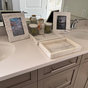 Home Decor Grouping (White Marble Trays and More) - G327