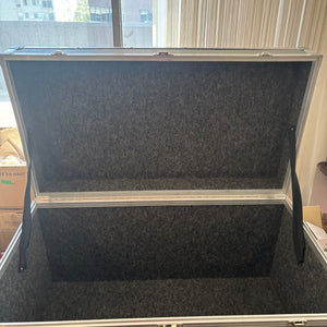 GREY TRUNK WITH CARPETED LINING (DENTED AND SCRATCHED) - P250