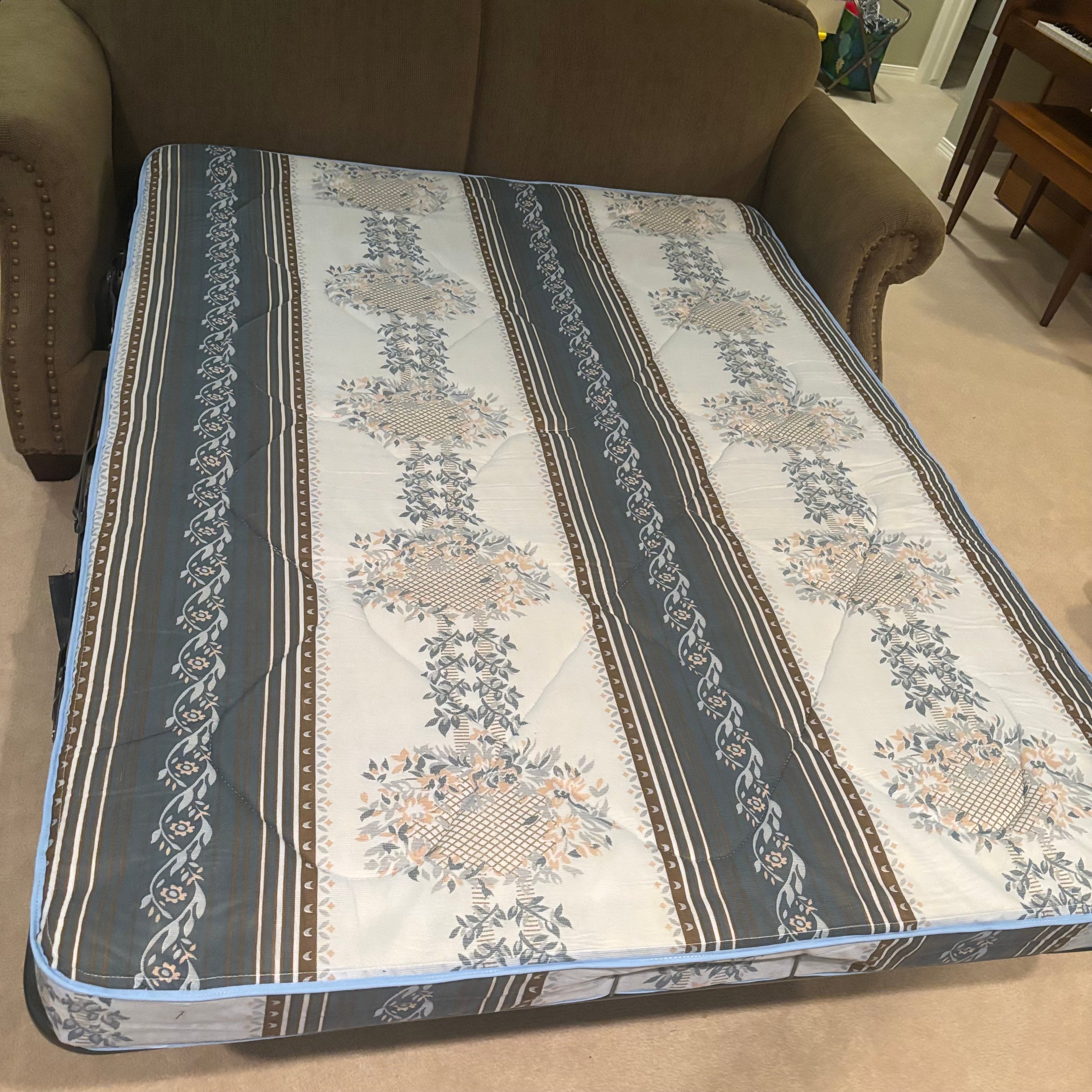 E867 Olive green fabric sofa bed