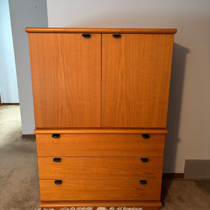 Mid Century Teak Armoire - M309