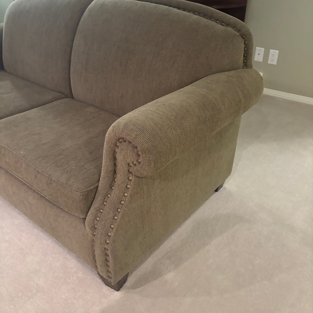 E867 Olive green fabric sofa bed