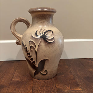 18” Tall MCM Made in Germany Stoneware Pot - M305