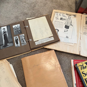 VINTAGE FASHION DESIGN GROUPING (YAEGERS FURS SCRAPBOOKS AND MORE) - P322