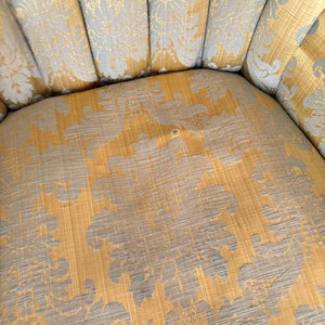 VINTAGE ARMCHAIR WITH TUFFTED BACK (2ND CHAIR ALSO AVAILABLE BUT BROKEN) - P178
