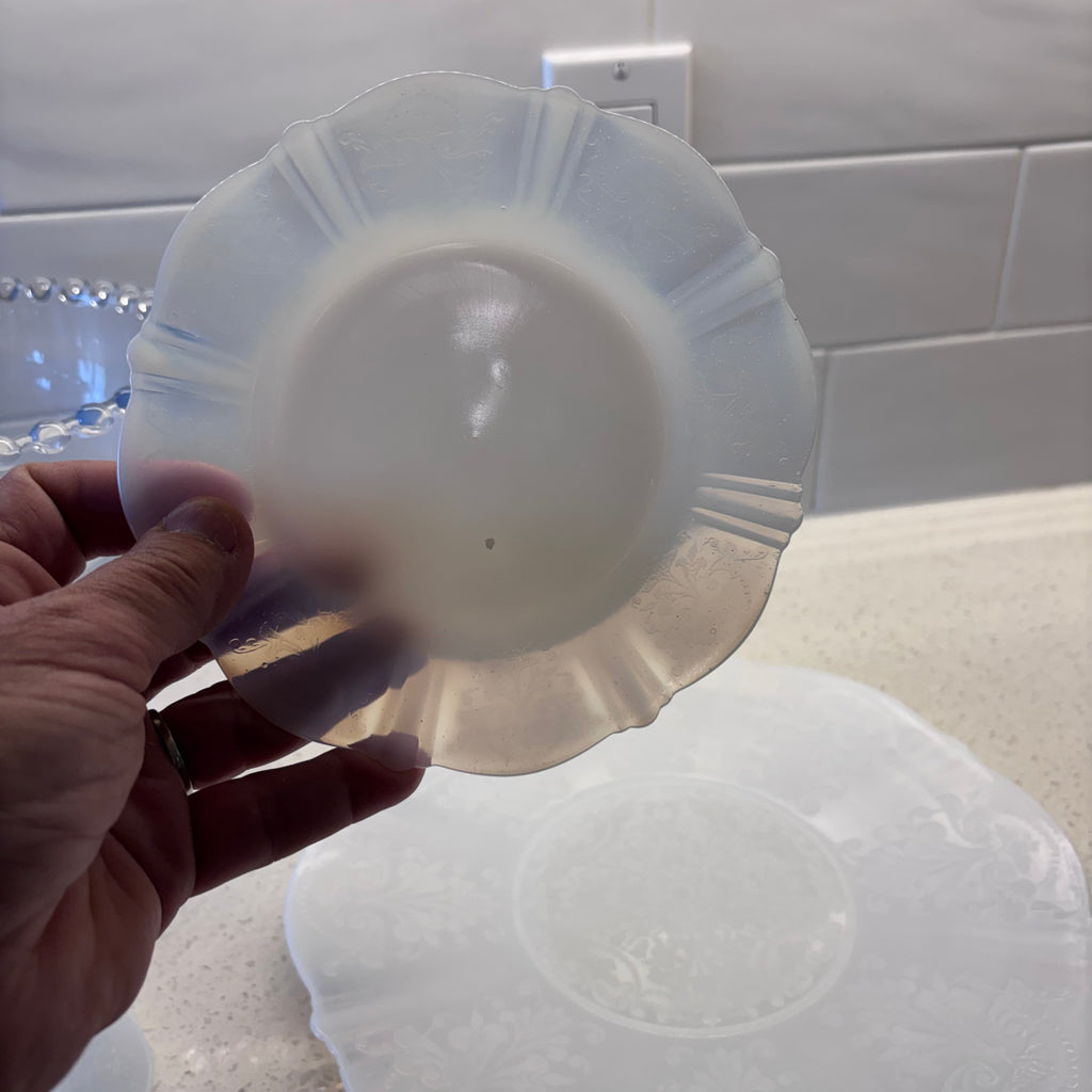 X247 Vintage art glass grouping (Desert plates and more)