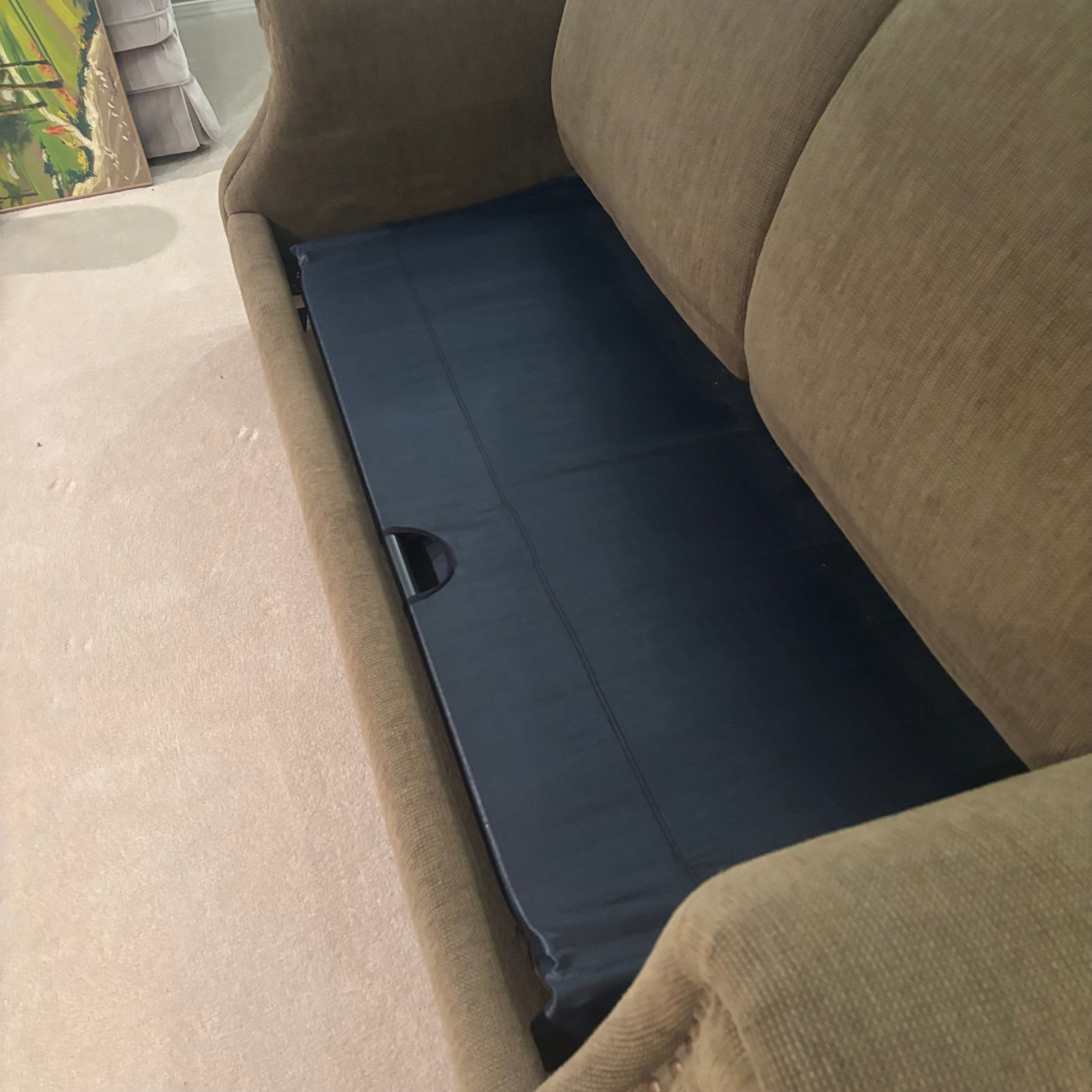 E867 Olive green fabric sofa bed
