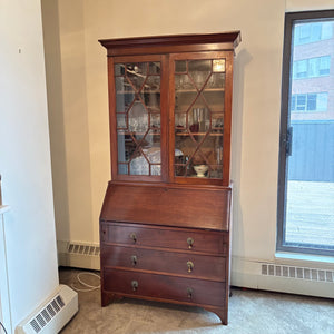 VINTAGE CHINA CABINET WITH SECRETARY DESK (CONTENTS NOT INCLUDED) - P103