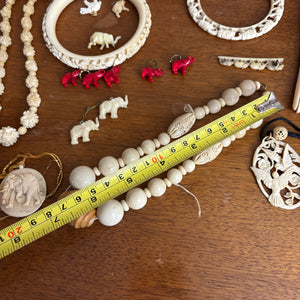 VINTAGE BONE/RESIN GROUPING (BRACELETS, PIPE AND MORE) - P344