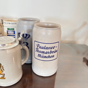 VINTAGE CROCKERY STEINS GROUPING - P179