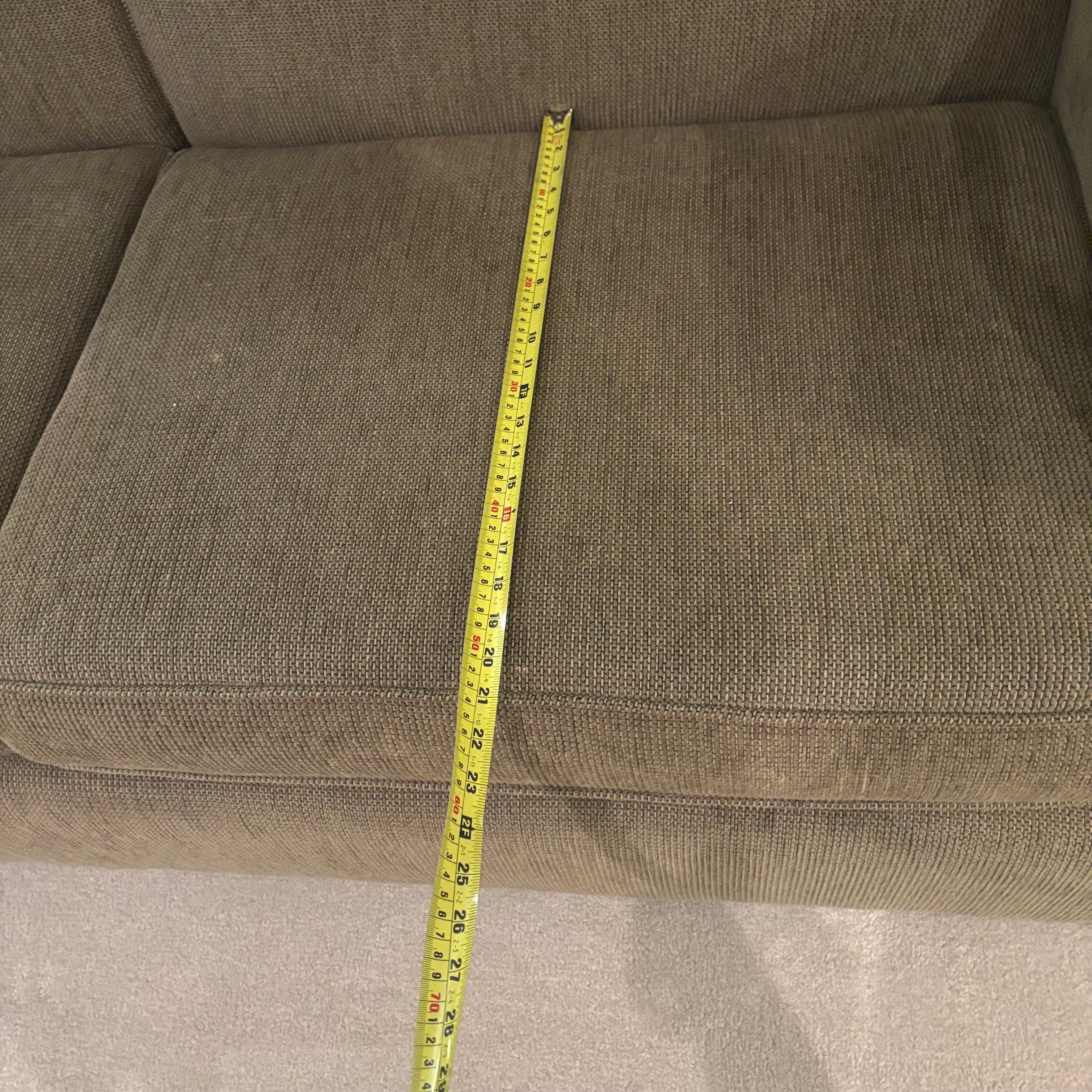 E867 Olive green fabric sofa bed