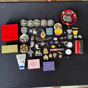 Vintage Military Pins and More Grouping - B600