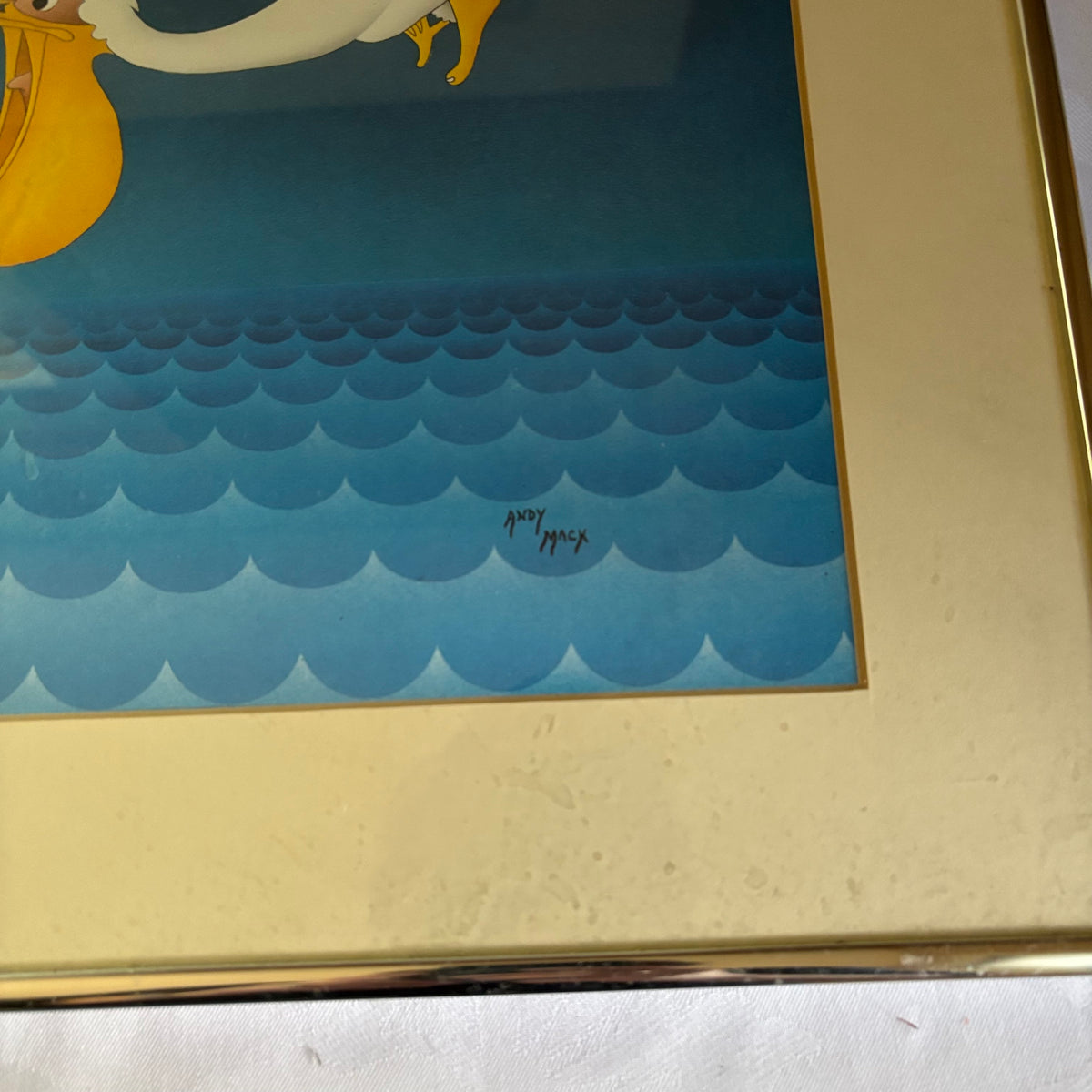 E154 2 Piece Framed bright artwork grouping