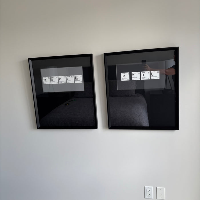 Set of 2 22" x 25" Framed Inspirational Art Prints - G354