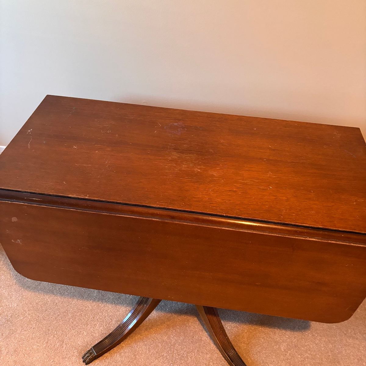 X238 Vintage Solid Wood Duncan Fyfe style Drop leaf dining table