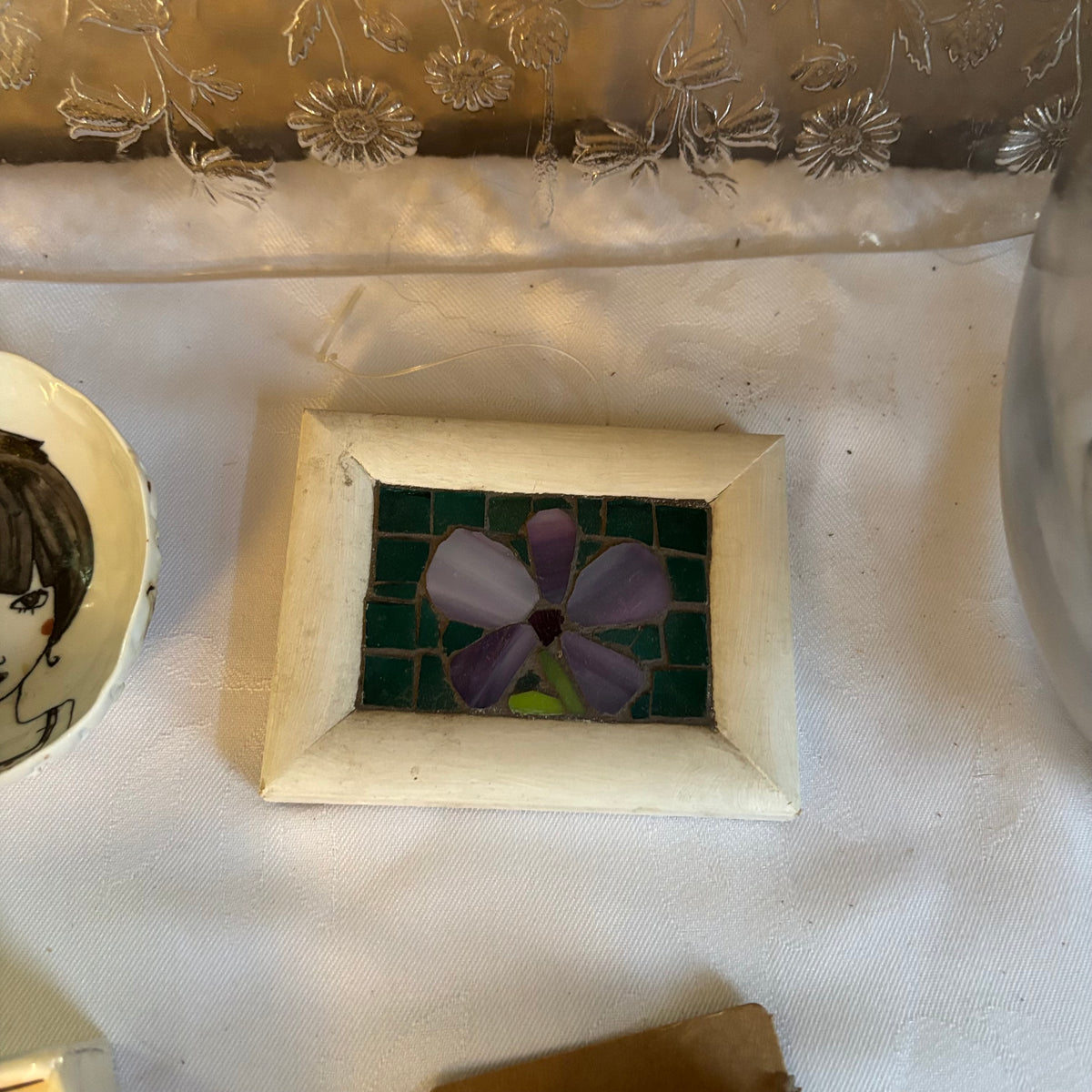 E137 Home decor and more grouping (mini framed flower and more)