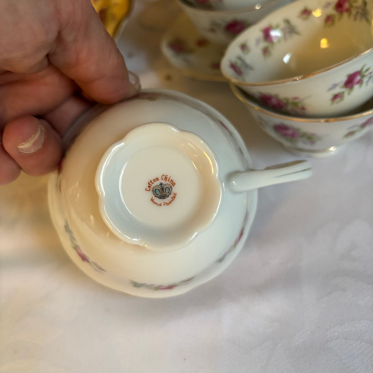 E136 Vintage teacups and more grouping