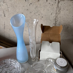Home Decor Grouping (Glass Flower Vases and More) - M369