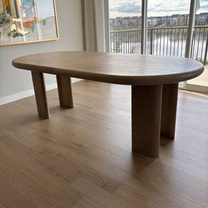 84" Long Jaylen Dining Table in Light Oak Veneer - G376